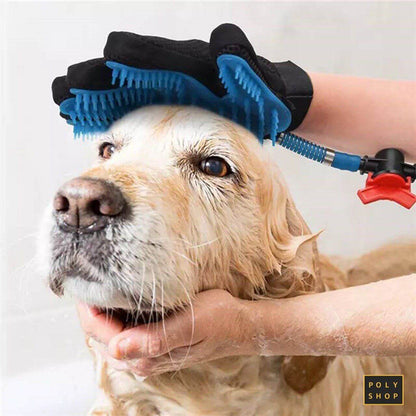 Guante Masajeador y Bañador 3 en 1 para Mascotas - Kit Profesional con Manguera